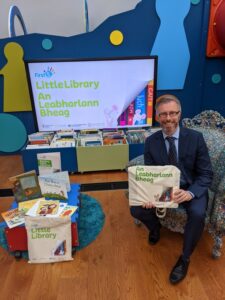 Roderic at launch of Little Library'