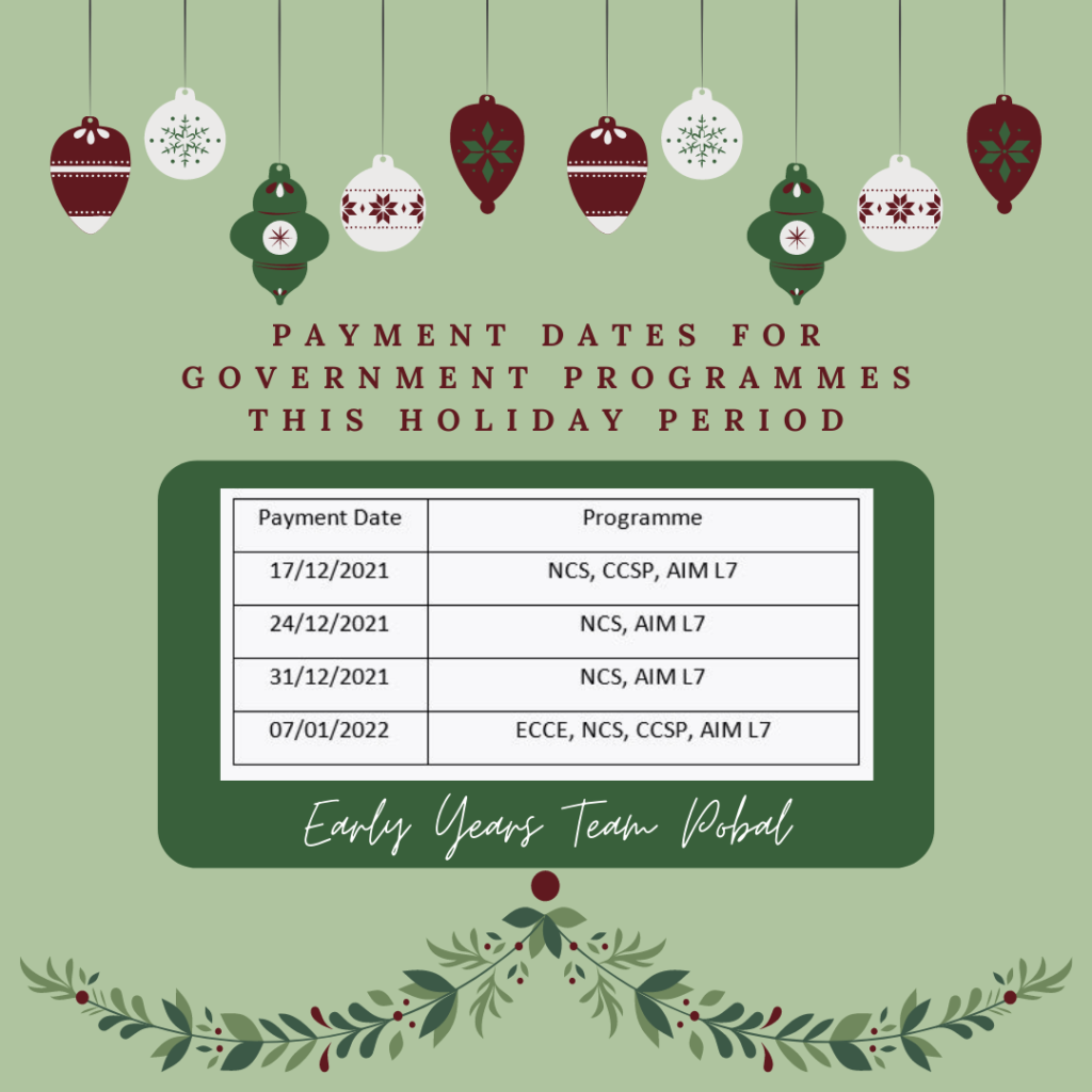 Govt Programme Payment Dates 2021